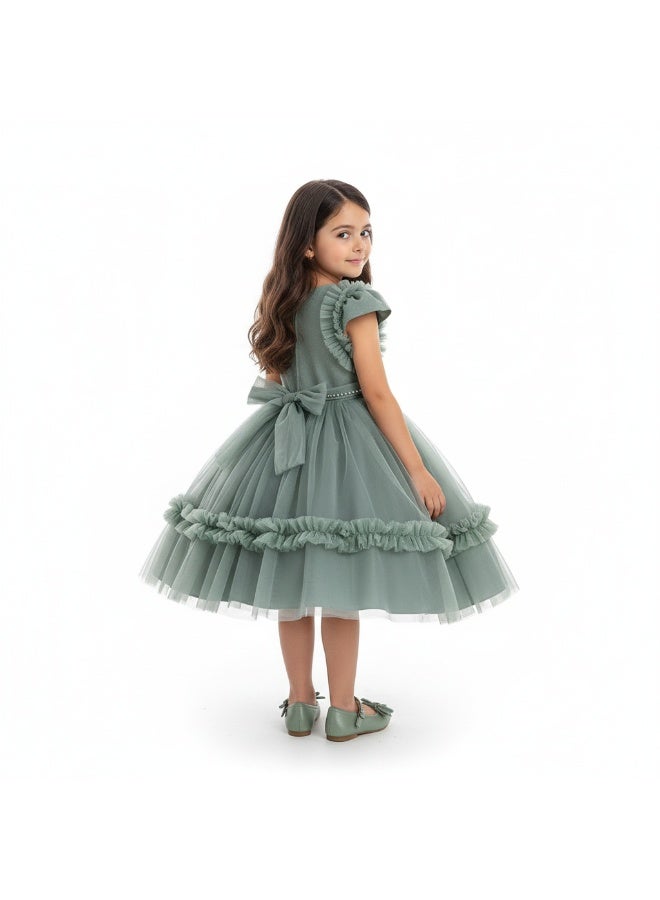 Bidani Mini Olive Glam Dress - Image 2